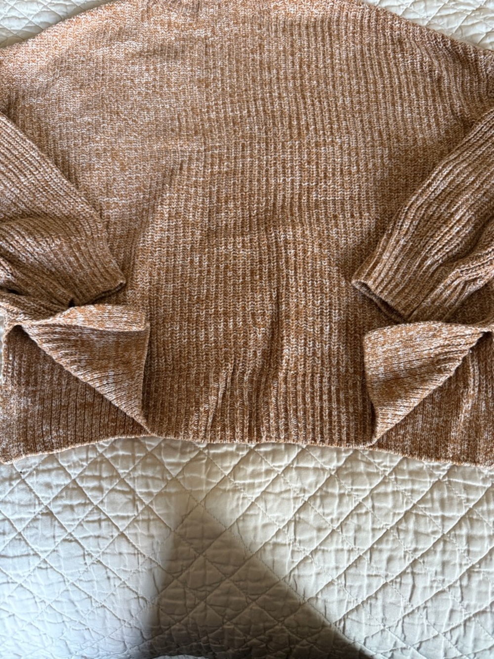 cupcakes & cashmere Brown Marled Cowl Mock Neck Sweater - Picture 4 of 7